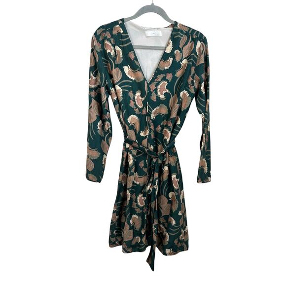 Pomandère Dresses & Skirts - Pomandère Women's Natural Printed Dress Silk Cotton Size 6 Knee Length EUC